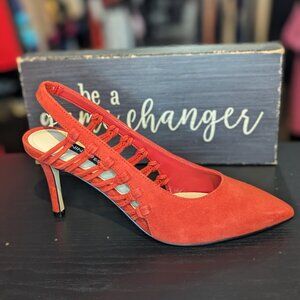 Ninewest Sling Back Suede Heel